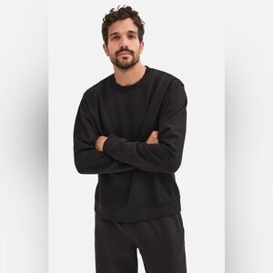 MATE The Label- Organic Fleece Crewneck Sweatshirt-‎ Black- Medium/Large